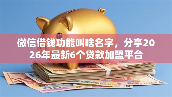 微信借钱功能叫啥名字,分享2026年最新6个贷款加盟平台 微信借钱功能叫啥名字,分享2026年最新6个贷款加盟平台