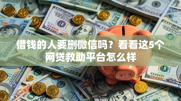 借钱的人要删微信吗？看看这5个网贷救助平台怎么样