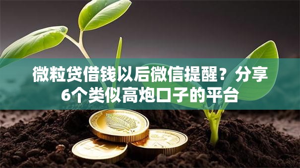 微粒贷借钱以后微信提醒？分享6个类似高炮口子的平台