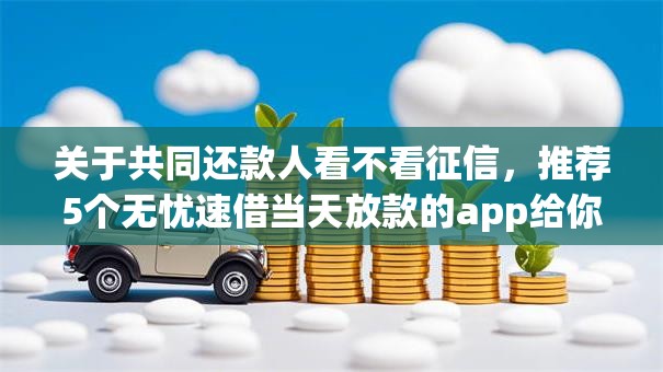 关于共同还款人看不看征信，推荐5个无忧速借当天放款的app给你