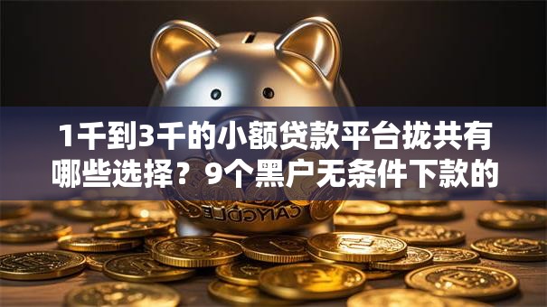 1千到3千的小额贷款平台拢共有哪些选择?9个黑户无条件下款的口子详解 1千到3千的小额贷款平台拢共有哪些选择?9个黑户无条件下款的口子详解