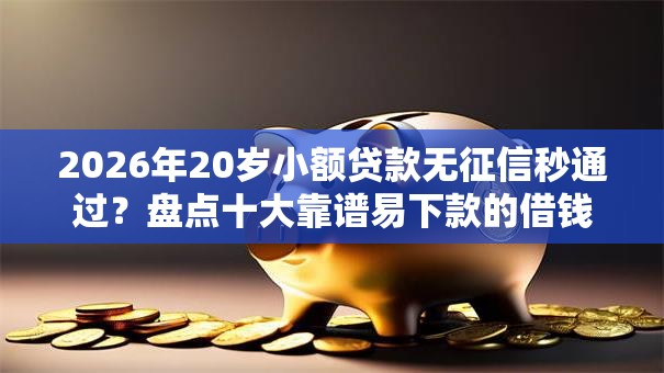 2026年20岁小额贷款无征信秒通过？盘点十大靠谱易下款的借钱平台