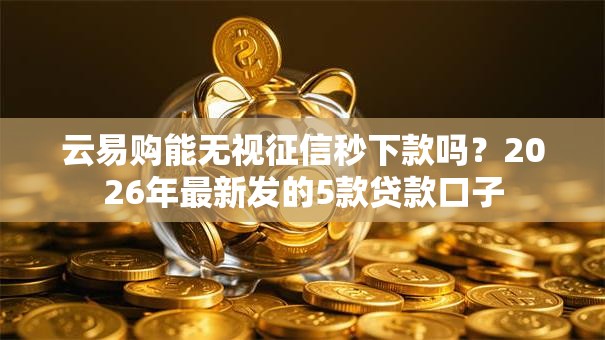 云易购能无视征信秒下款吗？2026年最新发的5款贷款口子