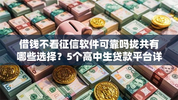 借钱不看征信软件可靠吗拢共有哪些选择？5个高中生贷款平台详解