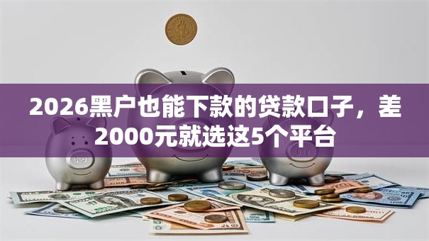 2026黑户也能下款的贷款口子，差2000元就选这5个平台