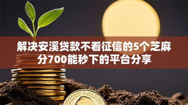 解决安溪贷款不看征信的5个芝麻分700能秒下的平台分享
