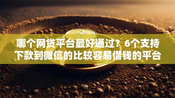 哪个网贷平台最好通过？6个支持下款到微信的比较容易借钱的平台