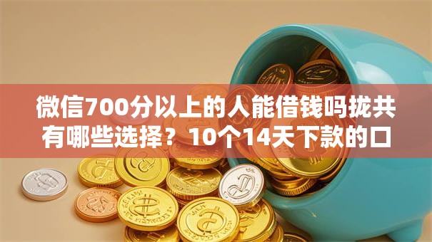 微信700分以上的人能借钱吗拢共有哪些选择?10个14天下款的口子详解 微信700分以上的人能借钱吗拢共有哪些选择?10个14天下款的口子详解