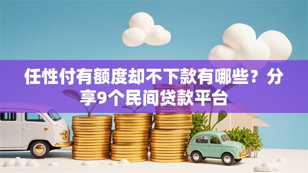 任性付有额度却不下款有哪些？分享9个民间贷款平台
