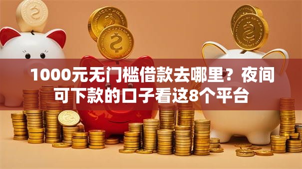 1000元无门槛借款去哪里？夜间可下款的口子看这8个平台
