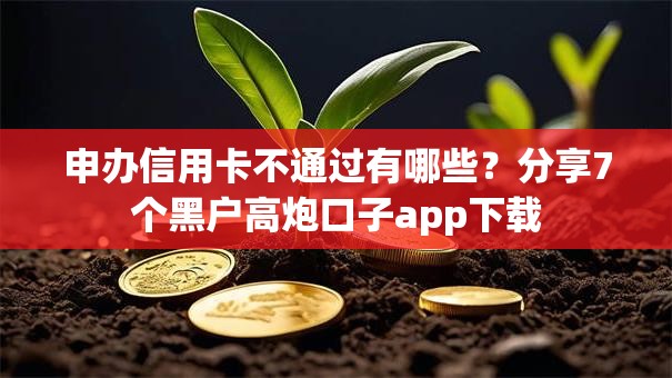 申办信用卡不通过有哪些？分享7个黑户高炮口子app下载
