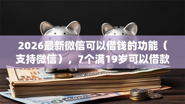 2026最新微信可以借钱的功能（支持微信），7个满19岁可以借款的app无私分享