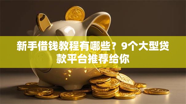 新手借钱教程有哪些？9个大型贷款平台推荐给你