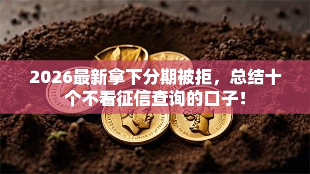2026最新拿下分期被拒,总结十个不看征信查询的口子! 2026最新拿下分期被拒,总结十个不看征信查询的口子!