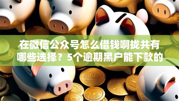 在微信公众号怎么借钱啊拢共有哪些选择？5个逾期黑户能下款的新口子详解