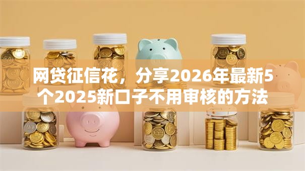 网贷征信花，分享2026年最新5个2025新口子不用审核的方法