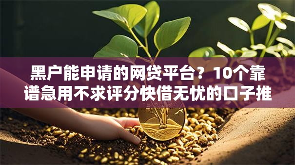 黑户能申请的网贷平台?10个靠谱急用不求评分快借无忧的口子推荐 黑户能申请的网贷平台?10个靠谱急用不求评分快借无忧的口子推荐