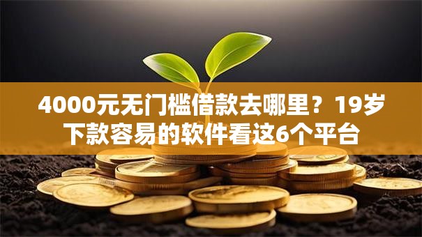 4000元无门槛借款去哪里？19岁下款容易的软件看这6个平台