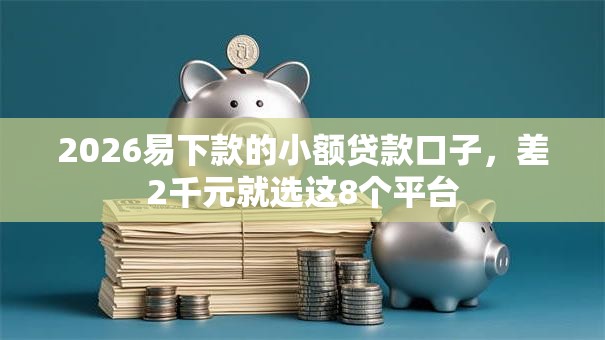 2026易下款的小额贷款口子，差2千元就选这8个平台