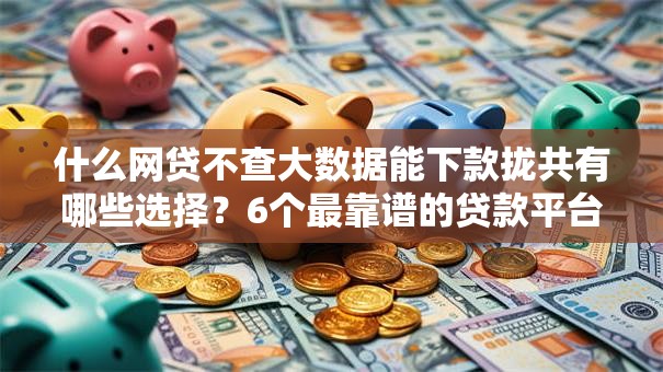什么网贷不查大数据能下款拢共有哪些选择？6个最靠谱的贷款平台详解