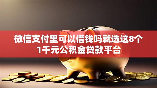 微信支付里可以借钱吗就选这8个1千元公积金贷款平台 微信支付里可以借钱吗就选这8个1千元公积金贷款平台