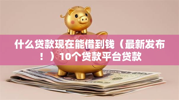 什么贷款现在能借到钱（最新发布！）10个贷款平台贷款