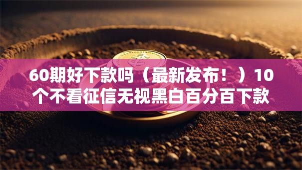 60期好下款吗（最新发布！）10个不看征信无视黑白百分百下款口子