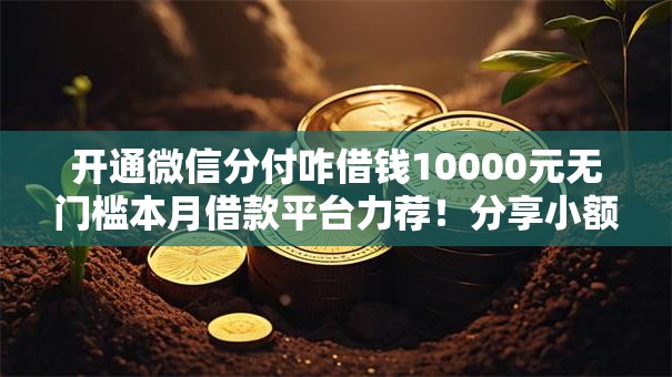 开通微信分付咋借钱10000元无门槛本月借款平台力荐!分享小额网贷口子10000元无门槛借款 开通微信分付咋借钱10000元无门槛本月借款平台力荐!分享小额网贷口子10000元无门槛借款