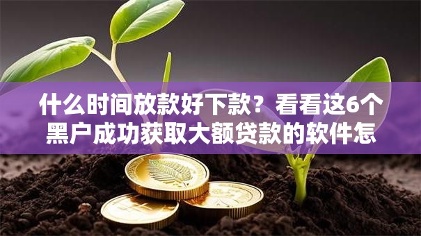 什么时间放款好下款?看看这6个黑户成功获取大额贷款的软件怎么样 什么时间放款好下款?看看这6个黑户成功获取大额贷款的软件怎么样