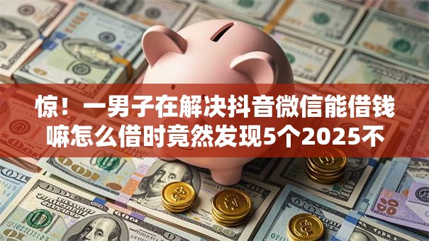 惊！一男子在解决抖音微信能借钱嘛怎么借时竟然发现5个2025不查征信小额贷款必下口子，事后分享了出来