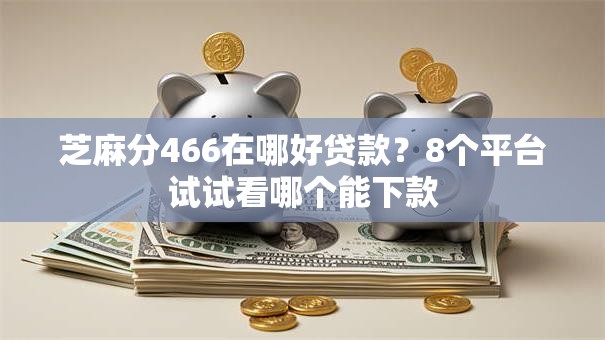 芝麻分466在哪好贷款？8个平台试试看哪个能下款