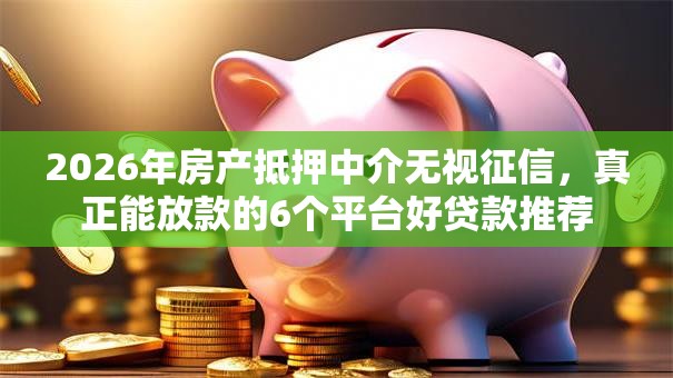 2026年房产抵押中介无视征信，真正能放款的6个平台好贷款推荐