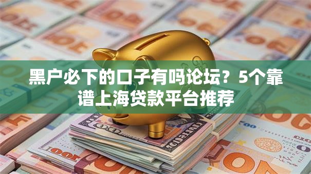 黑户必下的口子有吗论坛？5个靠谱上海贷款平台推荐