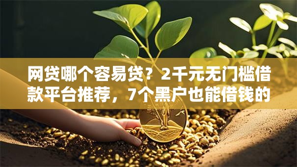 网贷哪个容易贷？2千元无门槛借款平台推荐，7个黑户也能借钱的平台盘点