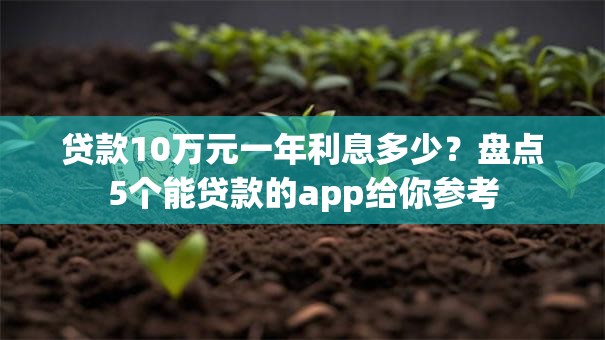 贷款10万元一年利息多少?盘点5个能贷款的app给你参考 贷款10万元一年利息多少?盘点5个能贷款的app给你参考