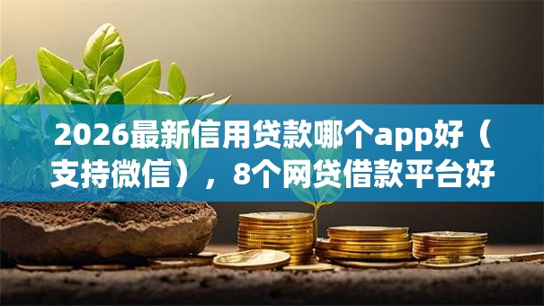 2026最新信用贷款哪个app好（支持微信），8个网贷借款平台好无私分享
