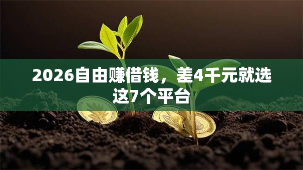 2026自由赚借钱，差4千元就选这7个平台