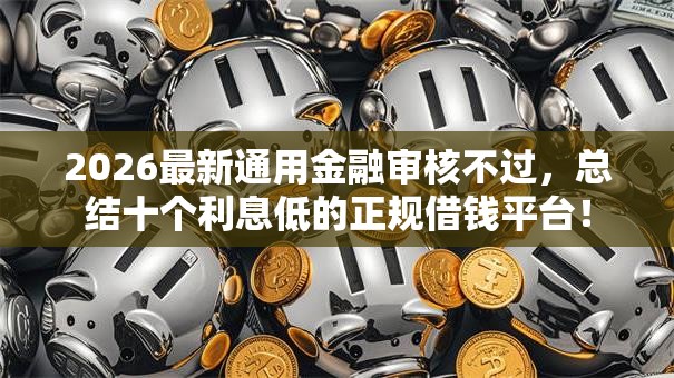 2026最新通用金融审核不过，总结十个利息低的正规借钱平台！