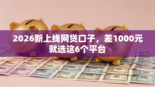 2026新上线网贷口子，差1000元就选这6个平台