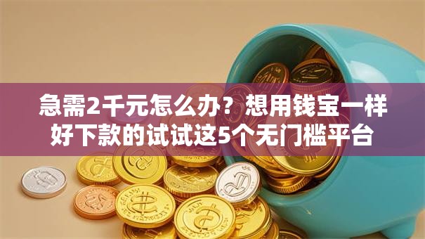 急需2千元怎么办？想用钱宝一样好下款的试试这5个无门槛平台