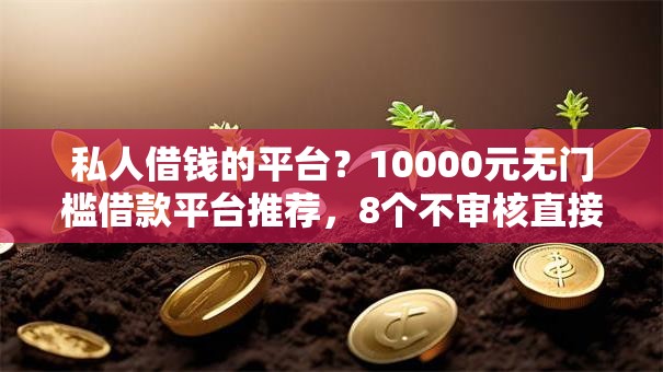 私人借钱的平台？10000元无门槛借款平台推荐，8个不审核直接放款的软件盘点