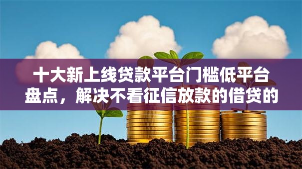 十大新上线贷款平台门槛低平台盘点，解决不看征信放款的借贷的问题