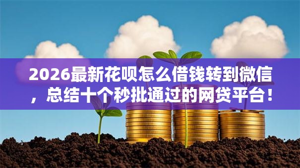 2026最新花呗怎么借钱转到微信，总结十个秒批通过的网贷平台！