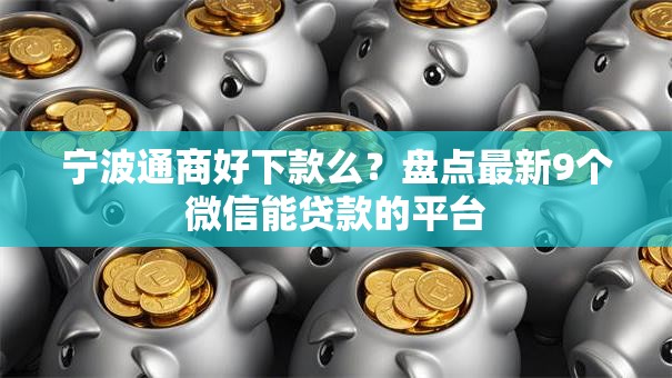 宁波通商好下款么？盘点最新9个微信能贷款的平台