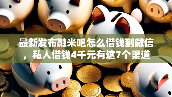 最新发布融米吧怎么借钱到微信，私人借钱4千元有这7个渠道