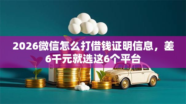 2026微信怎么打借钱证明信息,差6千元就选这6个平台 2026微信怎么打借钱证明信息,差6千元就选这6个平台