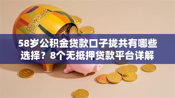 58岁公积金贷款口子拢共有哪些选择？8个无抵押贷款平台详解