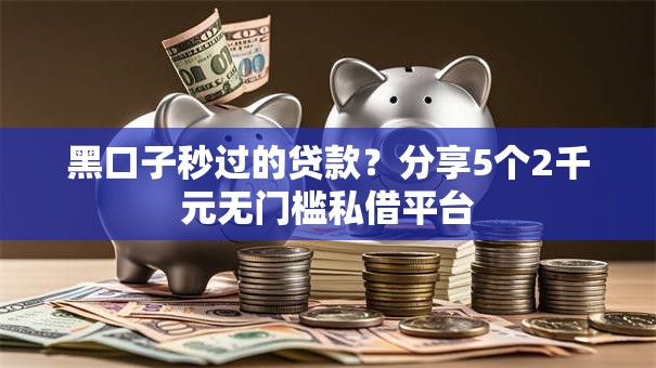 黑口子秒过的贷款？分享5个2千元无门槛私借平台