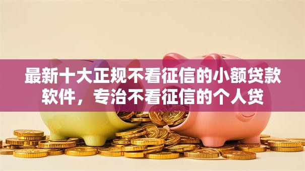 最新十大正规不看征信的小额贷款软件，专治不看征信的个人贷