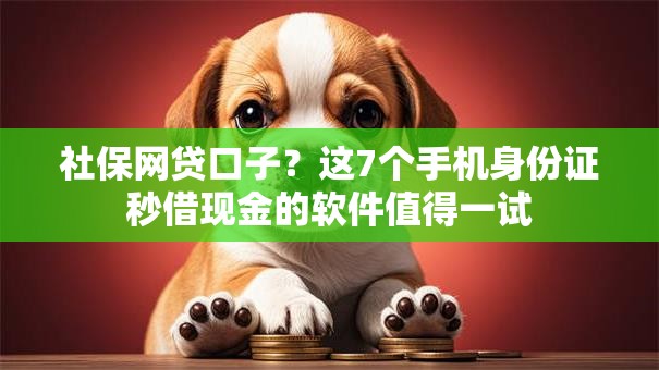 社保网贷口子？这7个手机身份证秒借现金的软件值得一试